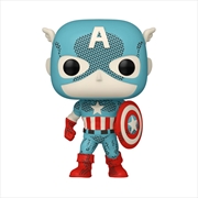 Buy Marvel Comics: D100 - Captain America Retro Reimagined Pop! Vinyl [RS]