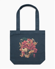 Buy Blossom In Grave Tote Bag - Petrol Blue