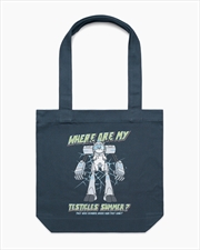 Buy Where Are My Testicles Summer Tote Bag - Petrol Blue