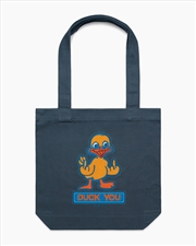 Buy Duck You Tote Bag - Petrol Blue