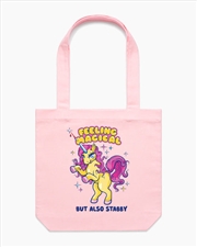 Buy Feeling Magical But Also Stabby Tote Bag - Pink