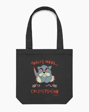 Buy Crazy With A Touch Of Psycho Tote Bag - Black