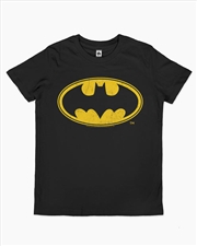 Buy Batman Classic Logo Kids Tee -  Black -  Size 4