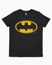 Buy Batman Classic Logo Kids Tee -  Black -  Size 6