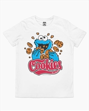 Buy Cookie Monster Cookies Kids Tee -  White -  Size 4