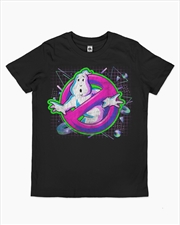 Buy Ghostbusters Logo Colours Kids Tee -  Black -  Size 4