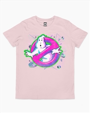 Buy Ghostbusters Logo Colours Kids Tee -  Pink -  Size 4
