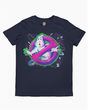 Buy Ghostbusters Logo Colours Kids Tee -  Navy -  Size 16