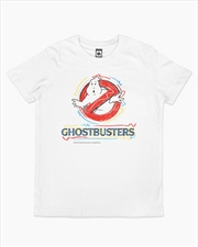Buy Ghostbusters Logo Pop Kids Tee -  White -  Size 4
