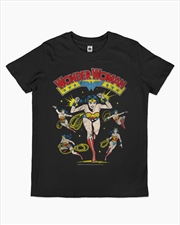 Buy Wonder Woman Kids Tee -  Black -  Size 4