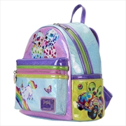 Buy Loungefly Lisa Frank - Holographic Glitter Color Block Mini Backpack
