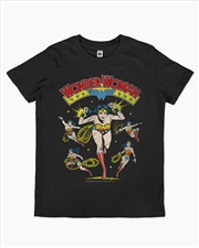 Buy Wonder Woman Kids Tee -  Black -  Size 14