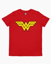 Buy Wonder Woman Logo Kids Tee -  Red -  Size 6