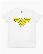 Buy Wonder Woman Logo Kids Tee -  White -  Size 12
