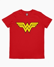 Buy Wonder Woman Logo Kids Tee -  Red -  Size 14