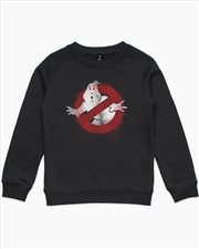 Buy Ghostbusters Logo Distressed Kids Jumper - Black - Size 4