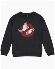 Buy Ghostbusters Logo Distressed Kids Jumper - Black - Size 6