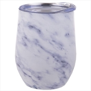 Buy Oasis Stainless Steel Double Wall Insulated Wine Tumbler 330ml - White Marble