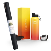 Buy Jade Yoga Voyager Mat - Black & Iron Flask Wide Mouth Bottle with Spout Lid, Fire, 40oz/1200ml
