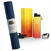 Buy Jade Yoga Harmony Mat - Midnight & Iron Flask Wide Mouth Bottle with Spout Lid, Fire, 40oz/1200ml