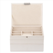 Buy Cassandra's Medium 3 Tray Jewellery Box - The Mia Collection - White