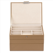 Buy Cassandra's Medium 3 Tray Jewellery Box - The Mia Collection - Taupe