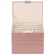 Buy Cassandra's Medium 4 Tray Jewellery Box - The Jade Collection - Pink