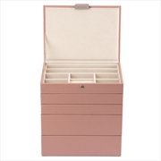 Buy Cassandra's Medium 5 Tray Jewellery Box - The Indiana Collection - Pink