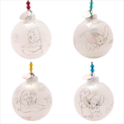 Buy D100 Christmas Baubles Classic Characters (Set Of 4)