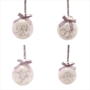 Buy D100 Christmas Baubles Love (Set Of 4)