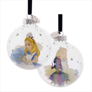 Buy D100 Christmas Glass Bauble Alice In Wonderland