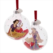 Buy D100 Christmas Glass Bauble Snow White
