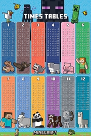 Buy Minecraft - Times Tables - Reg Poster