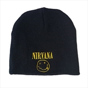 Buy Nirvana - Smiley Logo (No Cuff) - Hat - Black
