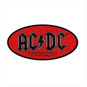 Buy AC/DC - Oval Logo - Patch