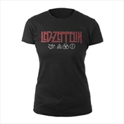 Buy Led Zeppelin - Logo & Symbols - Black - MEDIUM