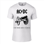 Buy AC/DC - For Those About To Rock - White - SMALL