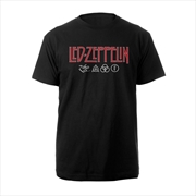 Buy Led Zeppelin - Logo & Symbols - Black - XXL
