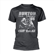 Buy Metallica - Cliff Burton Flag Retro - Grey - SMALL