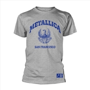 Buy Metallica - College Crest - Grey - XL