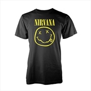 Buy Nirvana - Smiley Logo - Black - MEDIUM