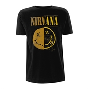 Buy Nirvana - Spliced Smiley - Black - SMALL