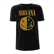 Buy Nirvana - Spliced Smiley - Black - MEDIUM