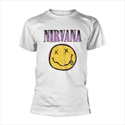 Buy Nirvana - Xerox Smiley - White - MEDIUM