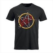 Buy Slayer - Pentagram Distressed - Black - SMALL
