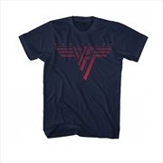 Buy Van Halen - Classic Red Logo - Blue - SMALL