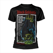 Buy Black Sabbath - Black Sabbath (Movie Poster) - Black - MEDIUM
