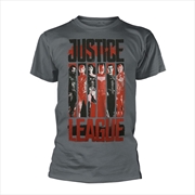 Buy Dc Comics Justice League - Striped Characters - Grey (Fotl) - SMALL