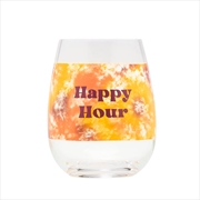 Buy Blurred Happy Hour Tie Dye Wine Glass