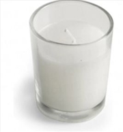 Buy 10 White Wax Clear Glass Holder Votive Candle - Wedding Event Centrepiece Table Decoration